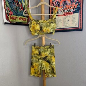 Yellow and Black Athletic Shorts